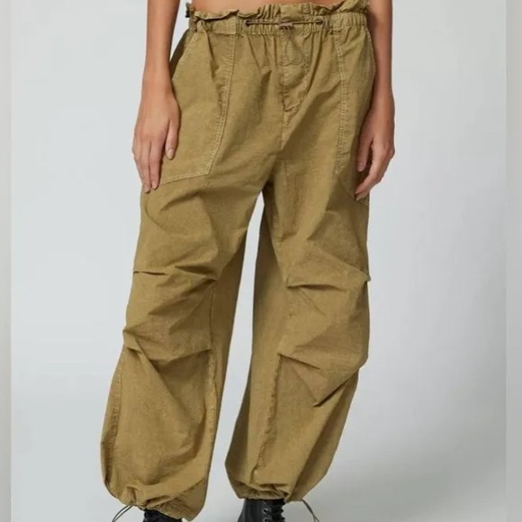 Urban Outfitters sloan nylon baggy balloon pant distressed drawstring - Picture 3 of 6